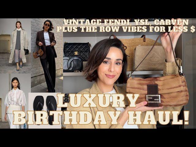 LUXURY BIRTHDAY HAUL | RARE VINTAGE BAG | CARVEN | YSL JACKET | FENDI BAGUETTE | A EMERY | THE ROW