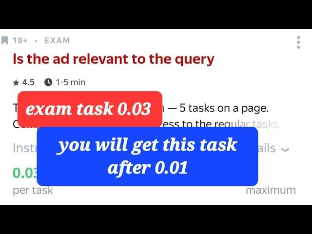 Is the ad relevant to the query / exam task 0.03 per task/ language english / easy_steps es /