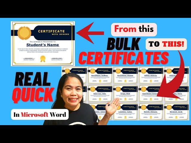 HOW TO CREATE BULK CERTIFICATES IN LESS THAN A MINUTE // amethy