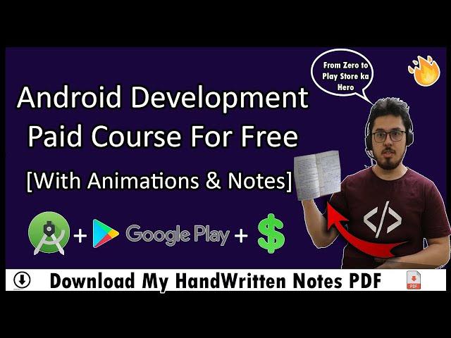 Android Development Tutorial For Beginners In Hindi (With Notes) 