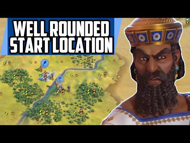 This is a well rounded Start Location with INSANE potential - Civ 6 Babylon