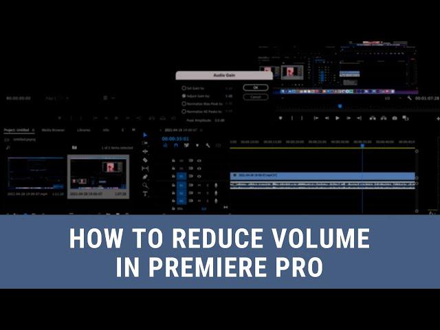 How to Reduce Volume in Premiere Pro - 1 Minute Tutorial