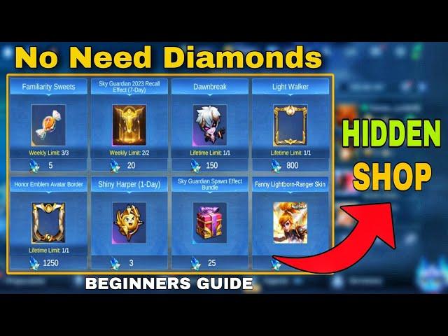 HIDDEN SHOP in Mobile Legends No Need MLBB Diamonds to Purchase