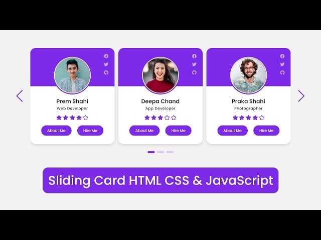 How to make Card Slider in HTML CSS & JavaScript