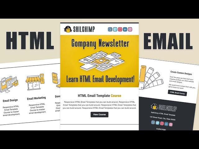 Build Responsive HTML Email Templates with HTML Tables & CSS - 2025