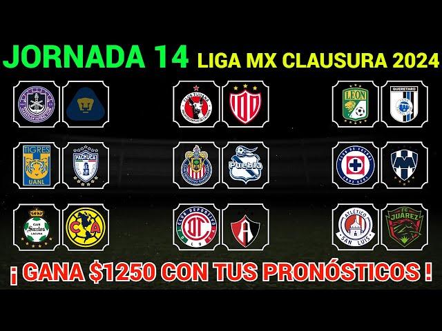 PRONÓSTICOS JORNADA 14 Liga MX CLAUSURA 2024