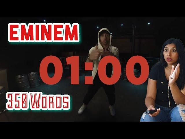 EMINEM |350 WORDS IN 1 MINUTE (REACTION)