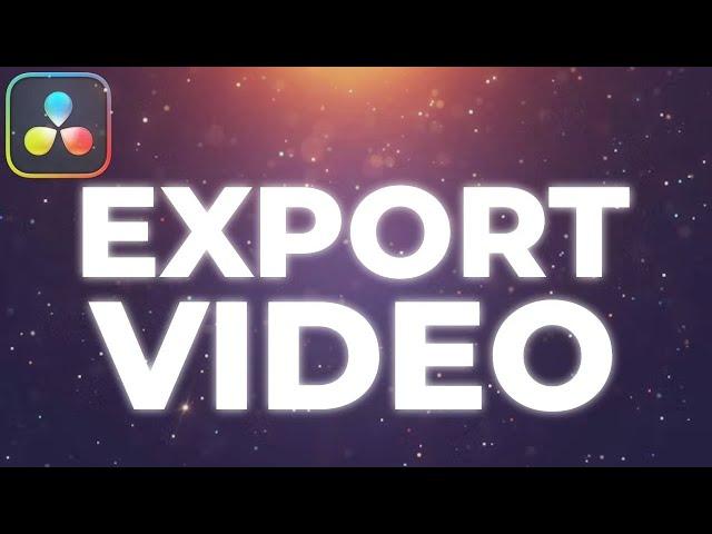 How To Export Video In Davinci Resolve 19 Tutorial