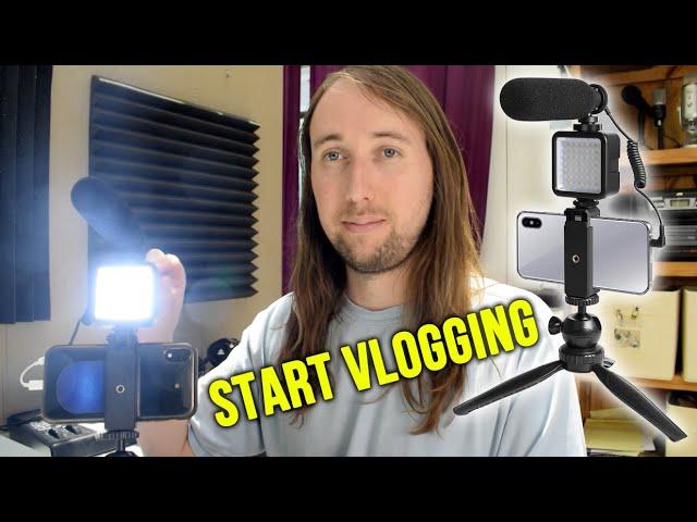 Smartphone Camera Microphone, LED Light and Tripod Kit Review!