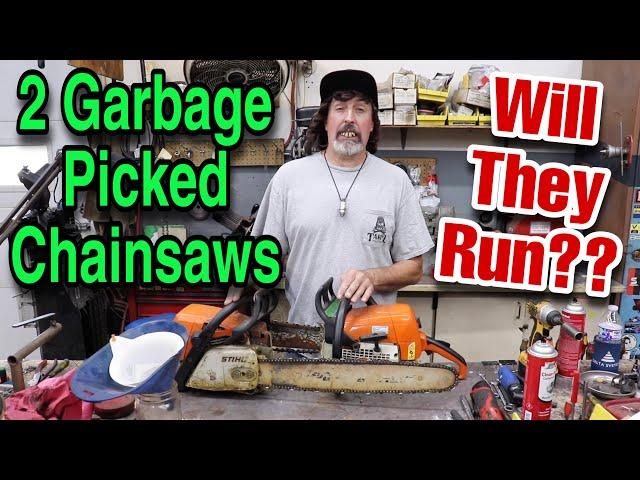 2 Garbage Picked Chainsaws - Will They Run??