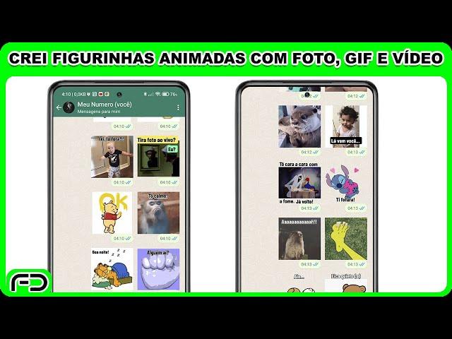 Criar figurinhas para WhatsApp com foto, gif ou vídeo (Figurinhas Animadas)