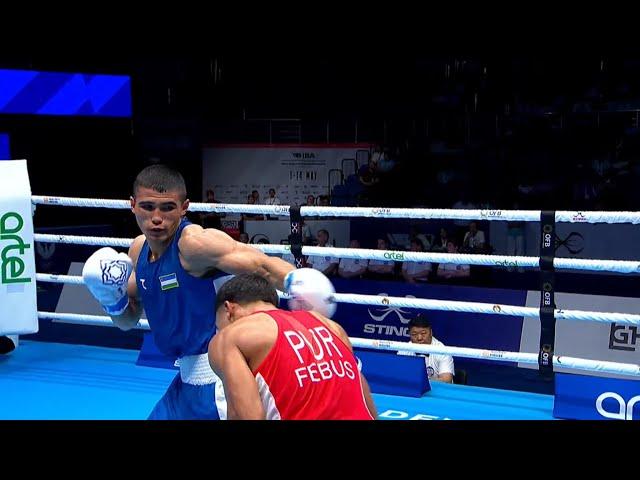 R64 (63.5KG) FEBUS MANUEL (PUR) vs ABDULLAEV RUSLAN (UZB)| IBA Men's World Boxing Championships 2023