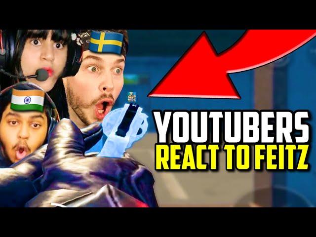 PANDA, KINGANBRU, 3LILIO & MORE YOUTUBERS REACT TO FEITZ BEST MOMENTS IN PUBG MOBILE!