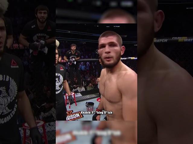 Islam Makhachev and Khabib Nurmagomedov taunt Conor McGregor between rounds at #ufc229