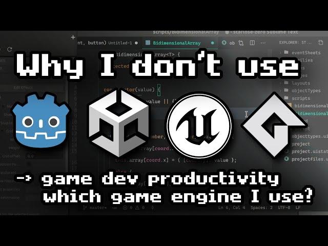 Why I don't use Unity, Godot or Unreal Engine - Which Game Engine I use?
