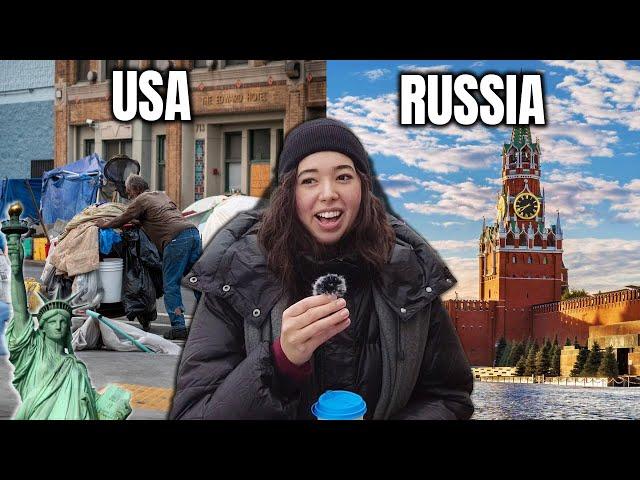 Comparing Life in Moscow vs USA, American Girl in RUSSIA