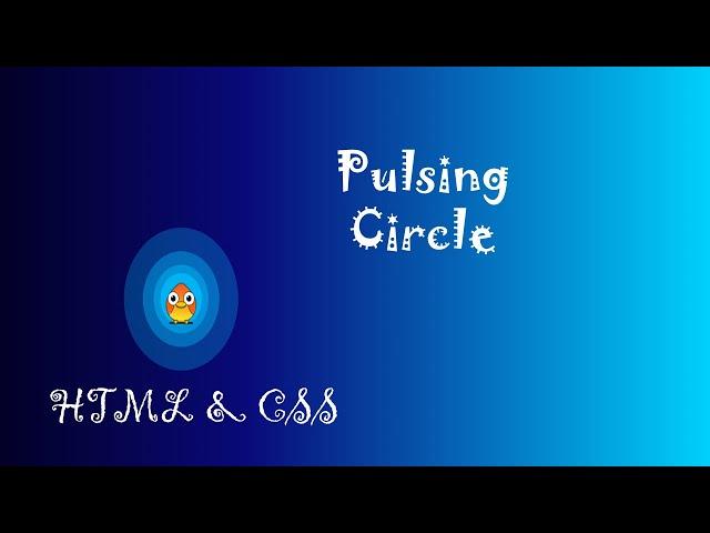 Making Circular Pulse Animation using CSS|Motion using css