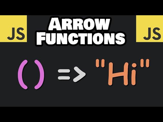 Learn JavaScript ARROW FUNCTIONS in 8 minutes! 