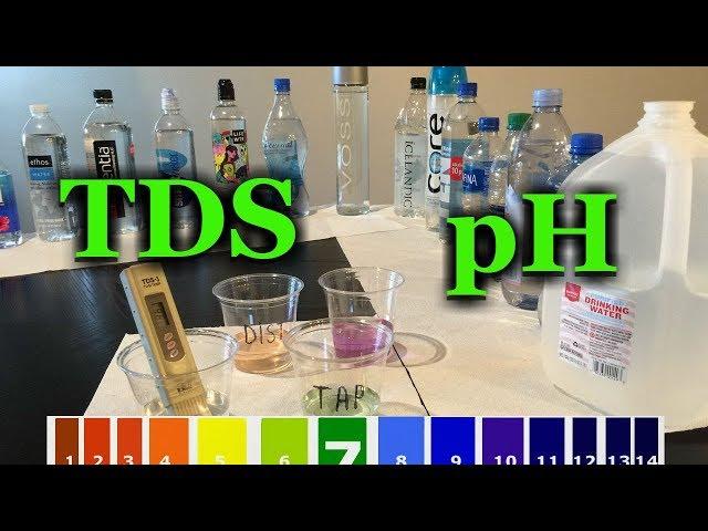 Best bottled water pH TDS test vs tap distilled water alkalinity and acidity