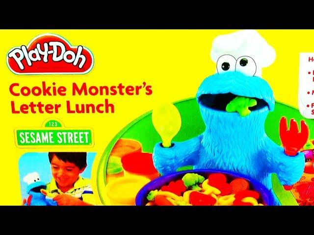 Play Doh Cookie Monster Letter Lunch Learning ABCs Alphabet Playdough Sesame Street 123 Play-Doh Toy