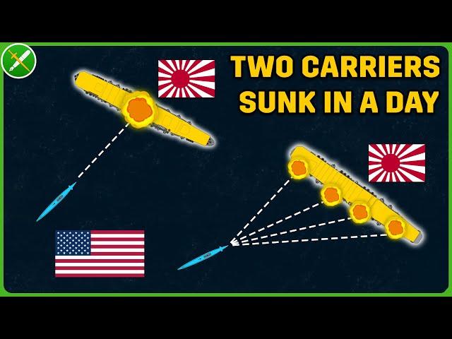 US Subs sink 2 Carriers in 1 Day - Sinking of Shokaku and Taiho