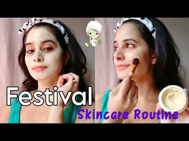 Get Glowing Skin With Me For Festival Occasion  Festive Season Skincare Routine #youtube #skincare