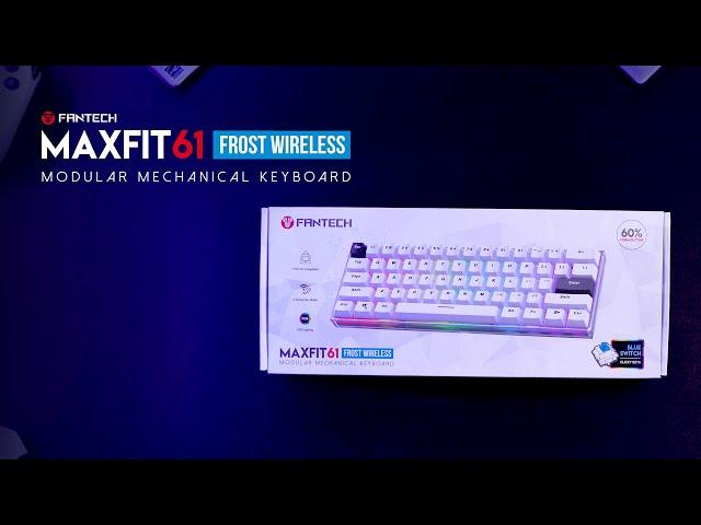 Tri-mode connectivity and underglow RGB | Fantech MAXFIT61 FROST WIRELESS Keyboard Unboxing