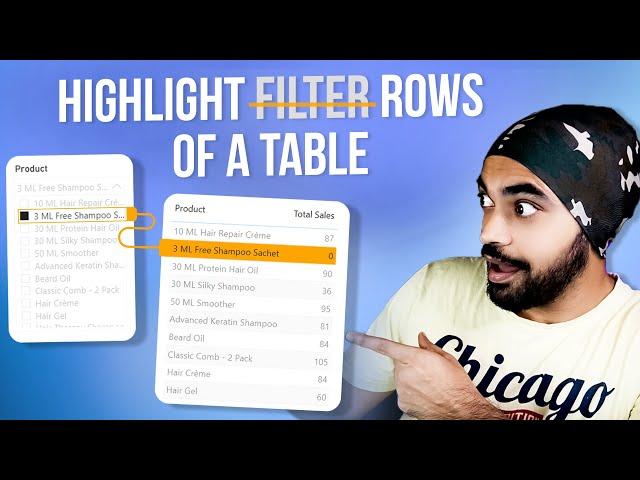 Highlight Rows of Table in Power BI