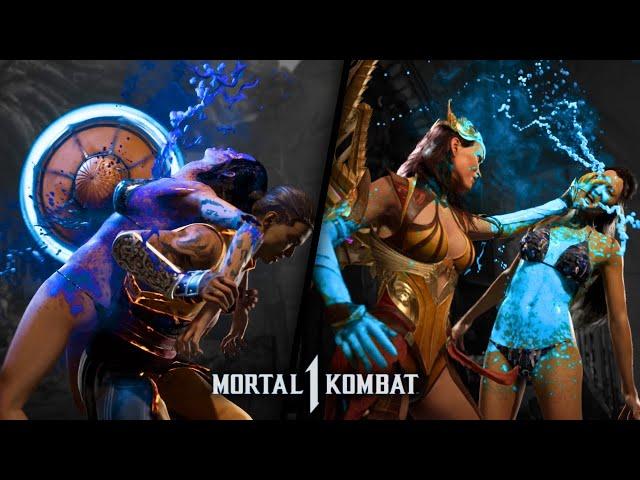 Mortal Kombat 1 All Fatalities On Kitana Swimsuit Skin Mod