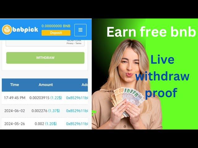 Earn free bnb every hour live withdraw proof.how to make passive income from home on mobile phone