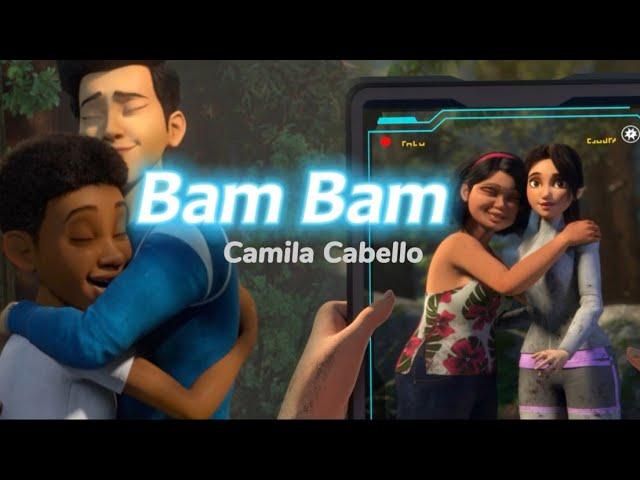 Bam Bam, Camp cretaceous Campamento cretacico, Camila cabello, Ed Sheeran.