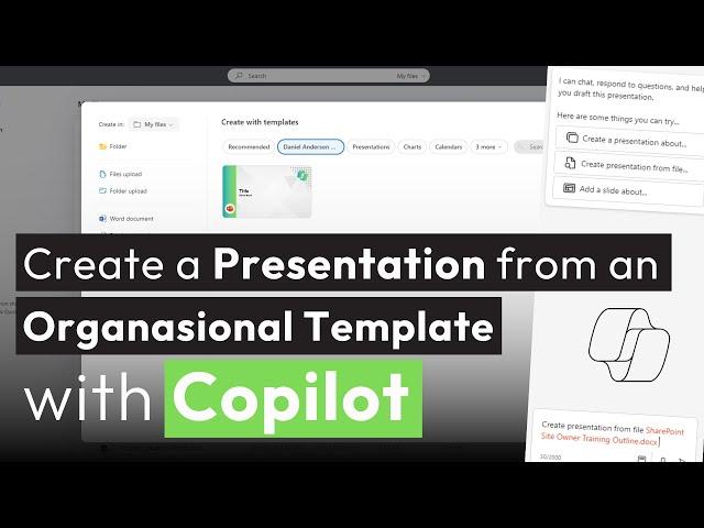 Use Copilot to create a PowerPoint Presentation from an Organizational Template