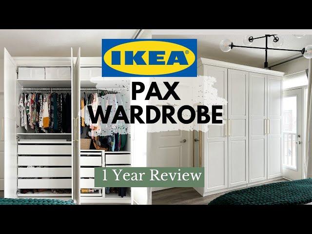 IKEA PAX Wardrobe - 1 Year Review | REAL LIFE Closet Tour | What I would do differently