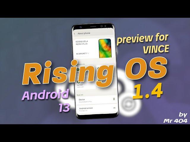 Rising OS 1.4 for Redmi note 5 plus | Vince | Preview | Custom Rom | Android 13 | Build by Mr_404