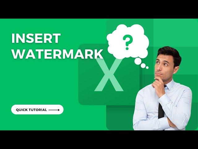 How to Insert a Watermark in Excel