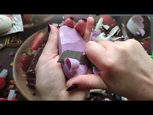 ASMR/Резка мыла/3 полусухих мыльца/Soap Cutting