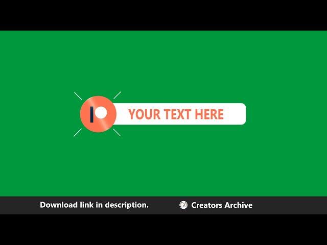 Patreon Lower Third Green Screen Animation [CALT032] | Creators Archive