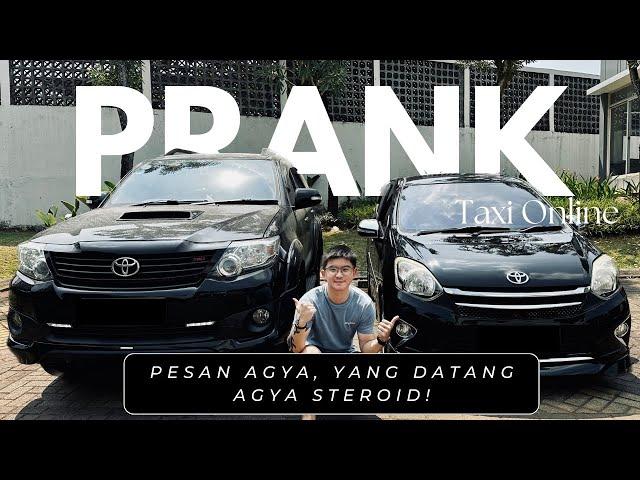 Prank Taxi Online, Pesan Agya Datangnya Fortuner | Driver Taxol Mau dicium Penumpang?