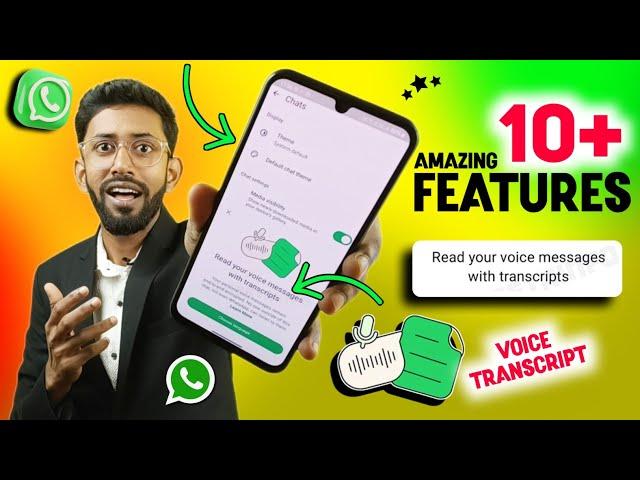 WhatsApp voice transcript new update , whatsapp 10+ amazing features 