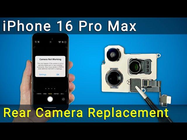 iPhone 16 Pro Max Rear Camera Repair - DIY Fix Guide (Black Screen & Calibration)