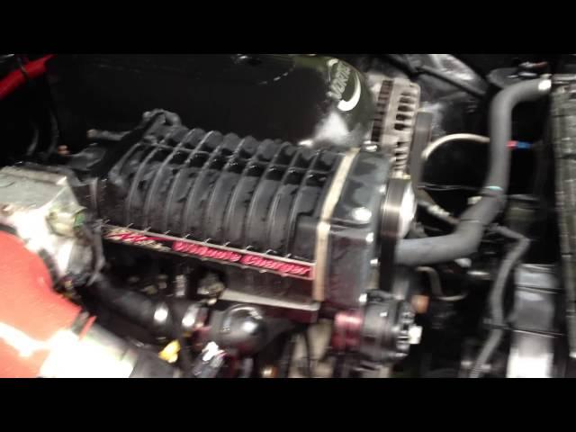 Whipple 2.3L AXO supercharger on modified LQ4 6.0L LS engine