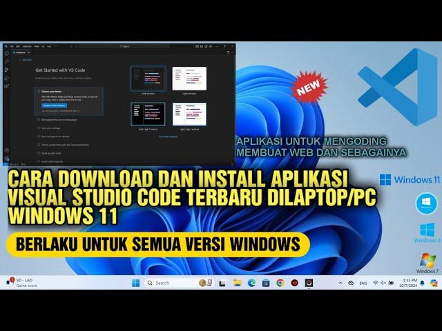 Cara Download Dan Install Aplikasi Visual Studio Code Terbaru Dengan Benar Di Laptop/Pc Windows 11