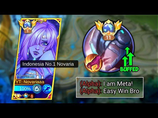 NOVARIA VS META ALPHA JUNGLER WHO WILL WIN?? | NOVARIA BEST BUILD & EMBLEM 2024 - MOBILE LEGENDS