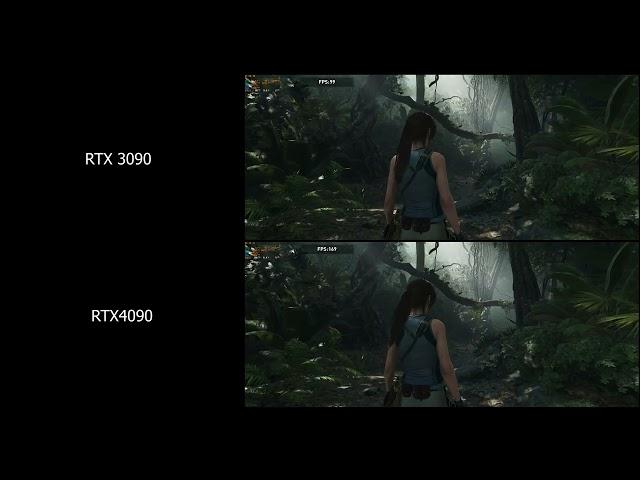 RTX 4090 FE Vs RTX 3090 3440x1440 Ultrawide SOTTR Benchmark