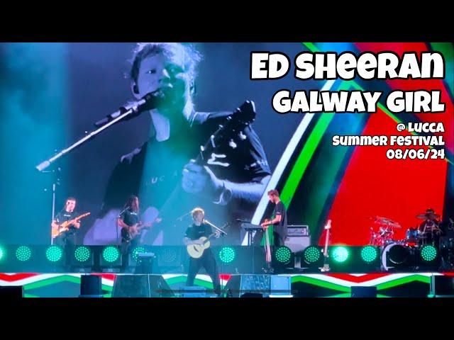 Ed Sheeran - Galway Girl 4k Live @ Lucca Summer Festival 08 giugno 2024 - Italy - LSF24