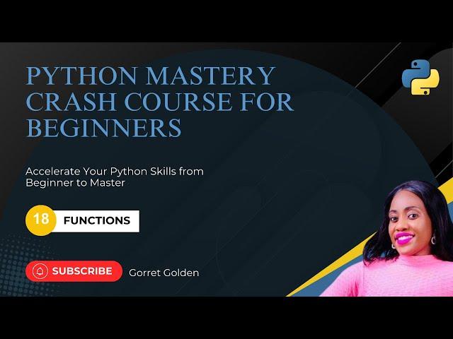 Python Mastery Crash Course  | Python Functions Explained Parameters Arguments Return Types & More