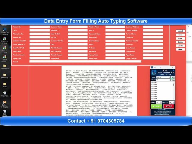 Data Entry Form Filling Auto Typing Software