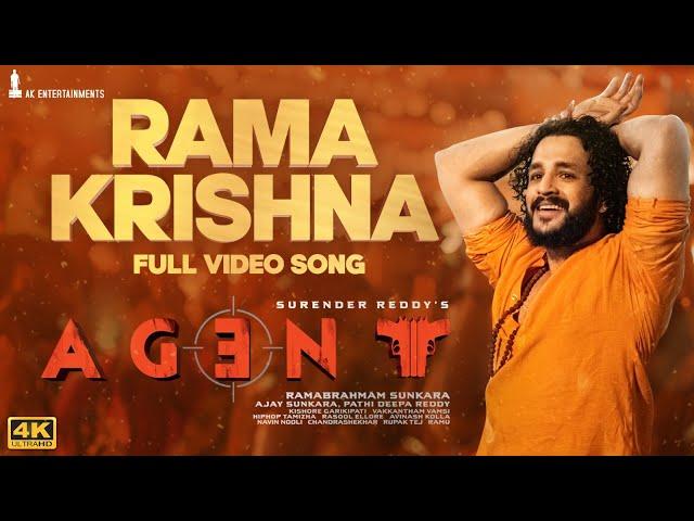 Full Video: Rama Krishna Song [4K] | Agent | Akhil Akkineni | Surender Reddy | Hiphop Tamizha