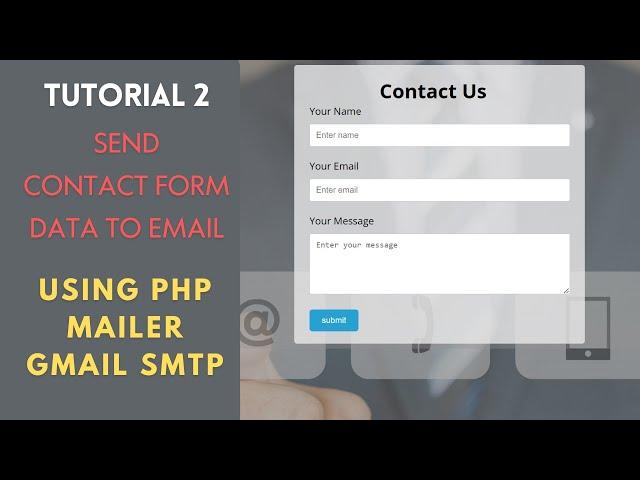 Send Contact Form Data to Email Using PHP Mailer Gmail SMTP