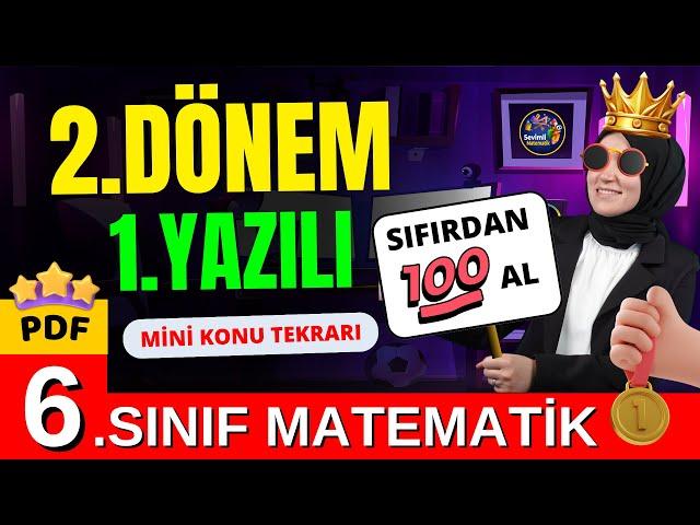 6.Sınıf Matematik | 2.Dönem 1.Yazılı | Ülke Geneli Sınavda Bu sorular KESİN ÇIKAR !